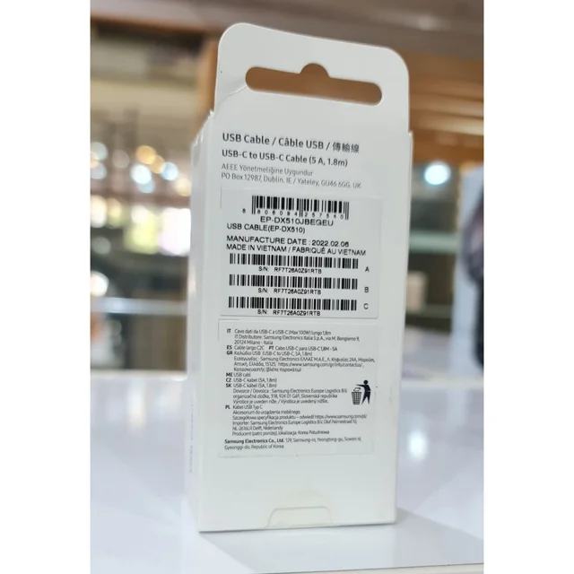کابل تبدیل USB-C به USB-C سامسونگ مدل 1.8 متری - 5 آمپر 102968528