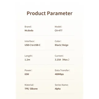 کابل USB-C مک دودو مدل CA-477 طول 1.2 متر 102968250