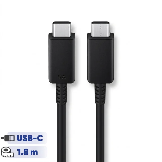 کابل تبدیل USB-C به USB-C سامسونگ مدل 1.8 متری - 5 آمپر