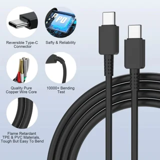 کابل USB-C اس ال وای مدل 5A--45W Super Fast Charge 2.0 طول 1متر 102968548