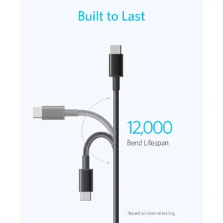 کابل تبدیل USB-C به USB-C انکر مدل Nylon A8752 طول یک متر 102968151