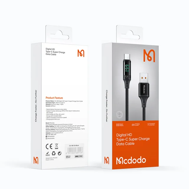 کابل تبدیل USB به USB-C مک دودو مدل CA-108 طول 1.2 متر 102968324